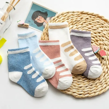 Cotton Stripe Cartoon Knitted socks