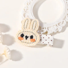 Baby Girls' Knitted Rabbit Hair Clips, 2-Piece Set