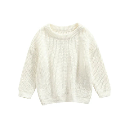 Basic Cotton Long Sleeve Sweater - PAMU8