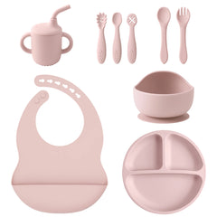 Baby Silicone Feeding Set, 9-Piece Weaning Starter Kit
