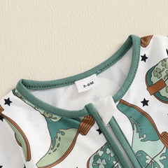 Boots Print Baby Outfit