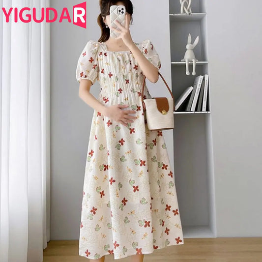 Vintage Patchwork Pregnancy Dress