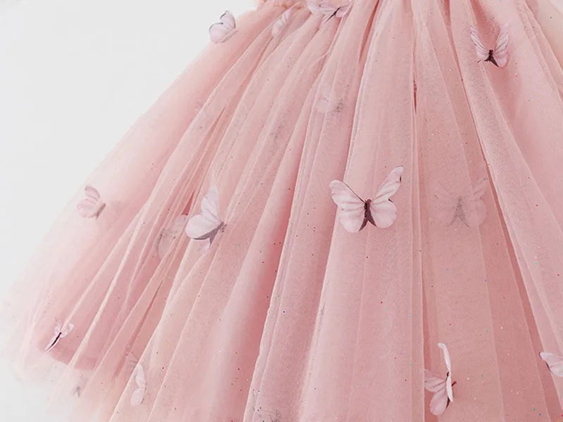 Girl's Sweet Mesh Gown