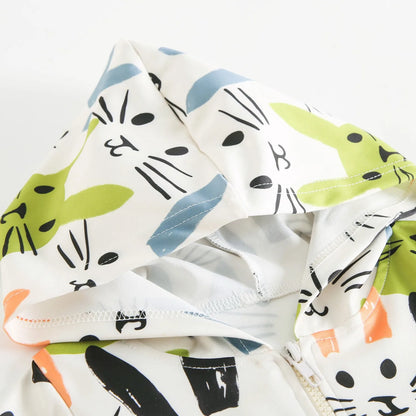 Bunny Hooded Long Sleeve Tops