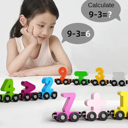 Magnetic Digital Train   Children's Educational Toys - PAMU8