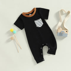 Newborn Jumpsuit 3M to 18M | Soft Cotton Short Sleeve