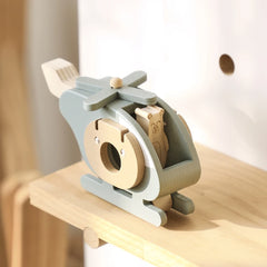 Wooden Plane and Helicopter Toy Set