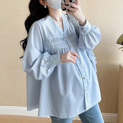 Lantern Sleeve Maternity Top