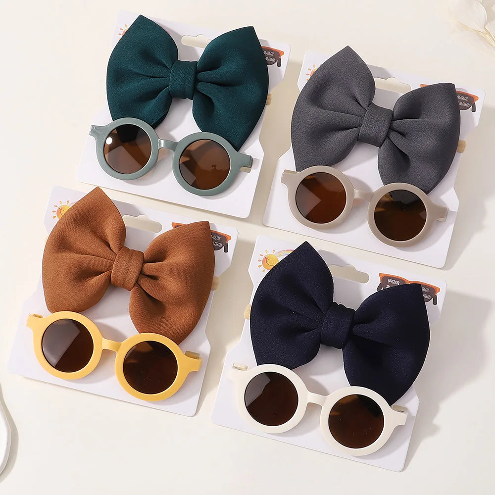 2Pcs/set hair band glasses