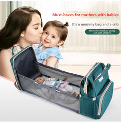 3-in-1 Foldable Diaper Bag Backpack with Changing Station