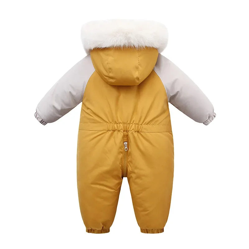 Wool Lined Infant Down Romper