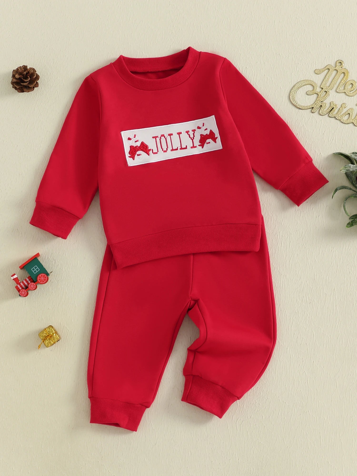 Christmas Baby Sweatshirt Set