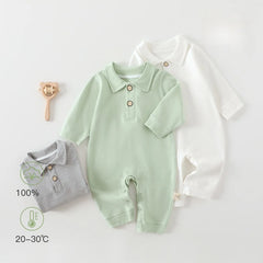 Solid Color Winter Baby Jumpsuit