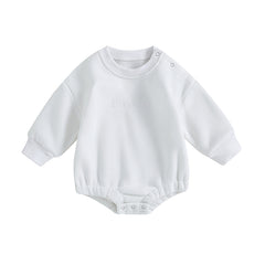 Baby Boys' Letter Embroidery Bodysuit, Fall Sweatshirt
