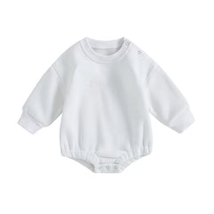 Baby Boys' Letter Embroidery Bodysuit, Fall Sweatshirt