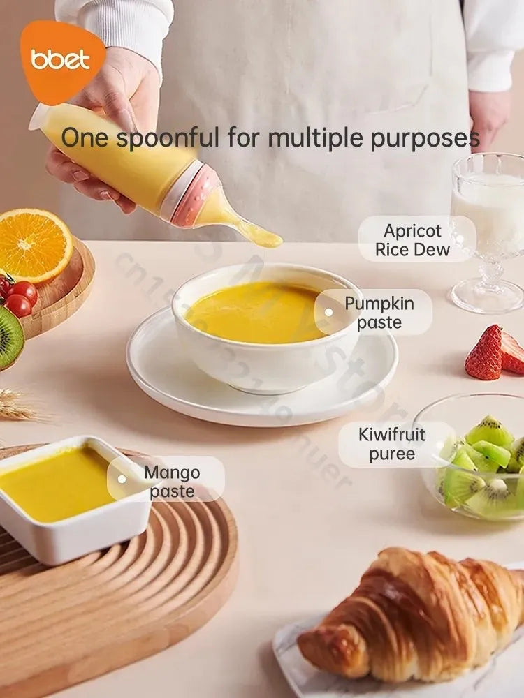 Baby Squeeze Feeding Bottle for Cereal and Puree