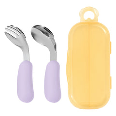 Baby Spoon and Fork Set, 2-Piece Stainless Steel Cutlery