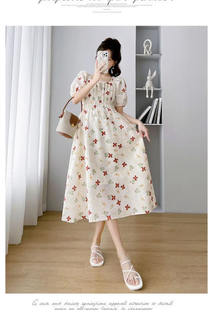 Vintage Patchwork Pregnancy Dress