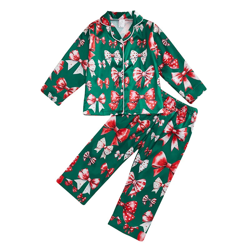 Girls Christmas Pajamas Set
