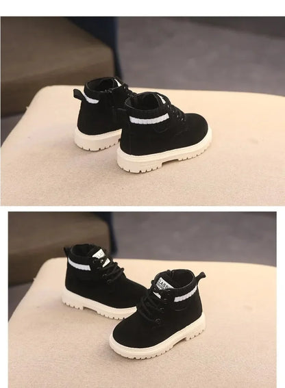 2 Style Plush Kids Winter Boots