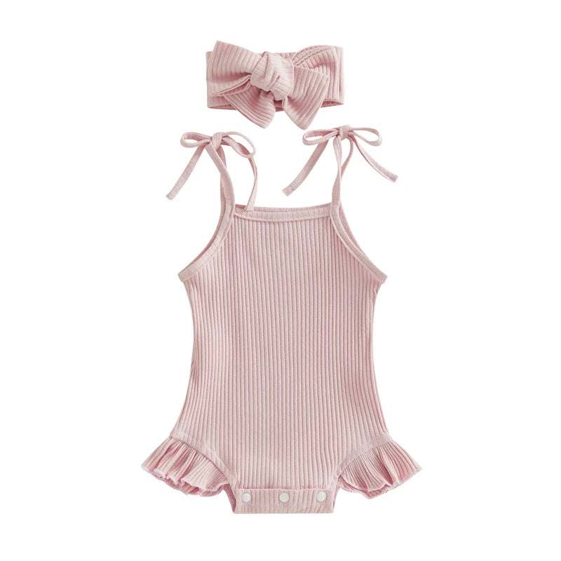Tie-Up Strap Baby Outfit