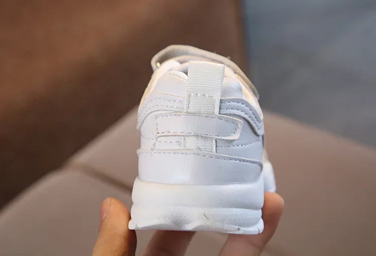 Kids Leather Trainers Sport Shoes