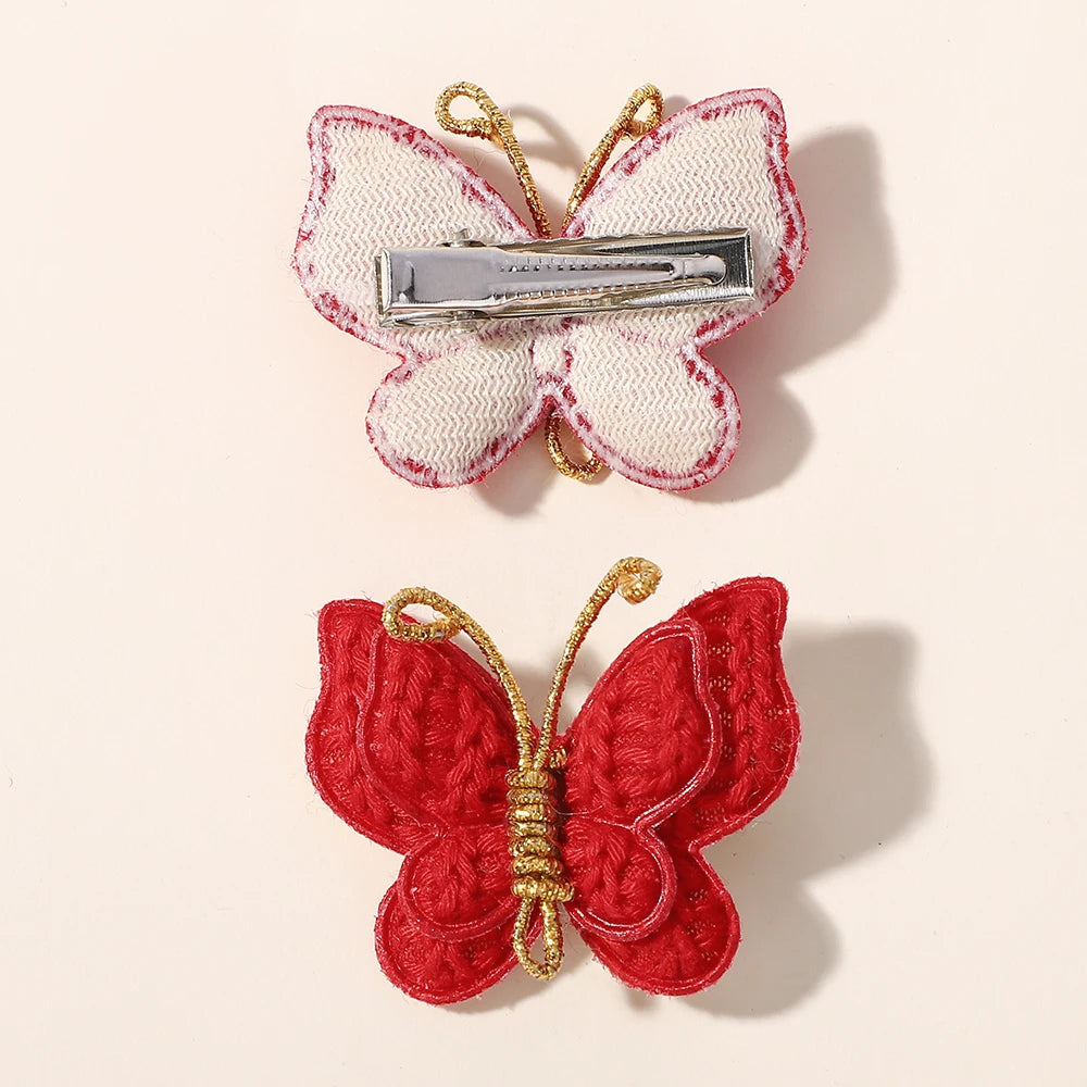 Butterfly hair clips