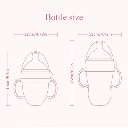 Baby Bottle with Silicone Handle