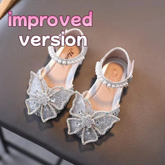 Girls Rhinestone Bow Sandals