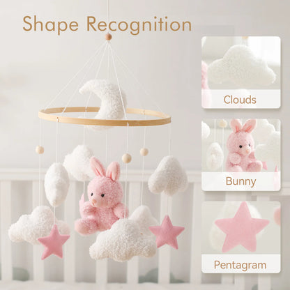 Baby Crib Mobile Wooden Rattle Toy