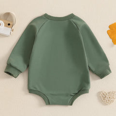 Baby Letter-Print Long-Sleeve Sweatshirt Romper