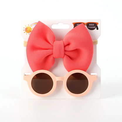 2Pcs/set hair band glasses