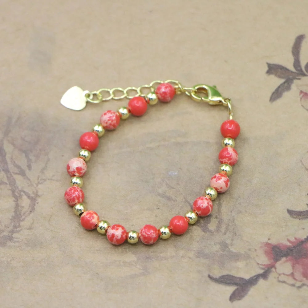 Natural Stone Bead Bracelet for Girls | PAMU8
