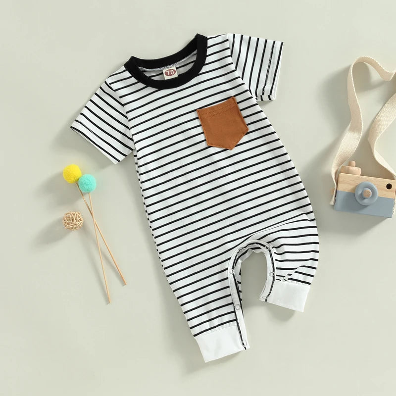 Newborn Jumpsuit 3M to 18M | Soft Cotton Short Sleeve