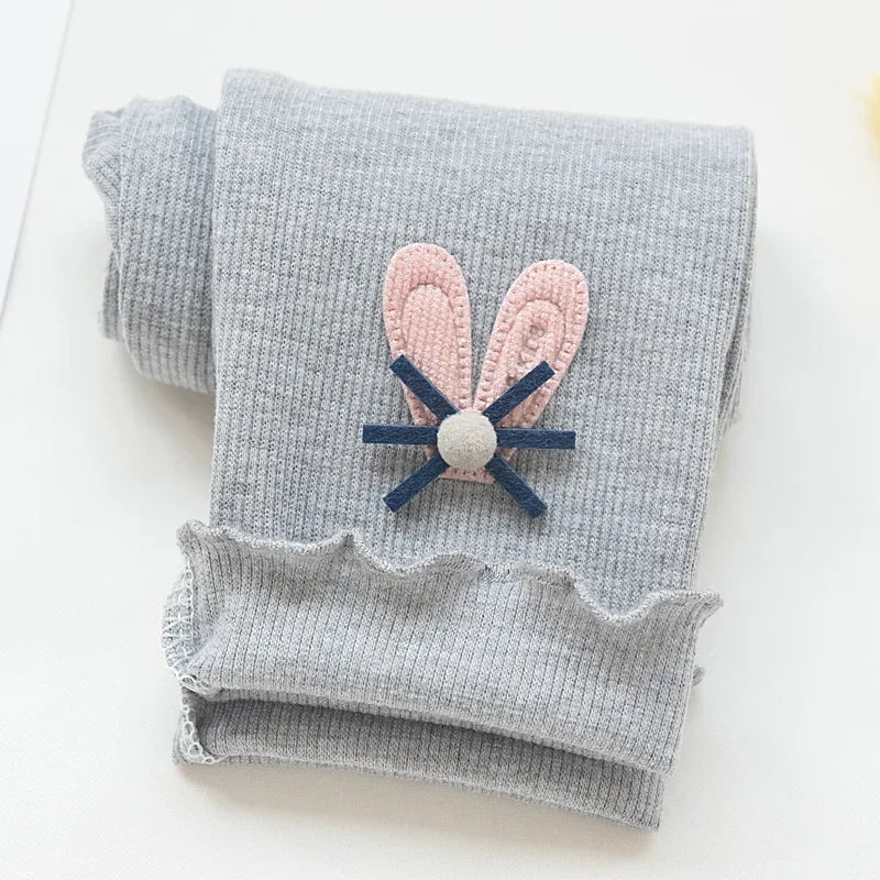 Girls Leggings Cotton Elastic Waist