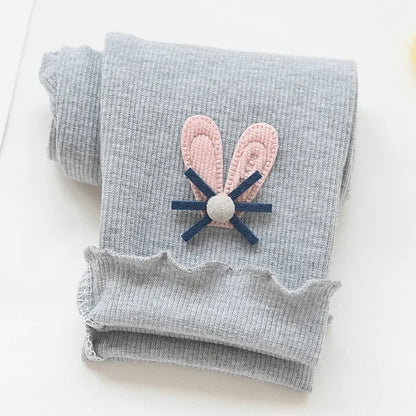 Girls Leggings Cotton Elastic Waist