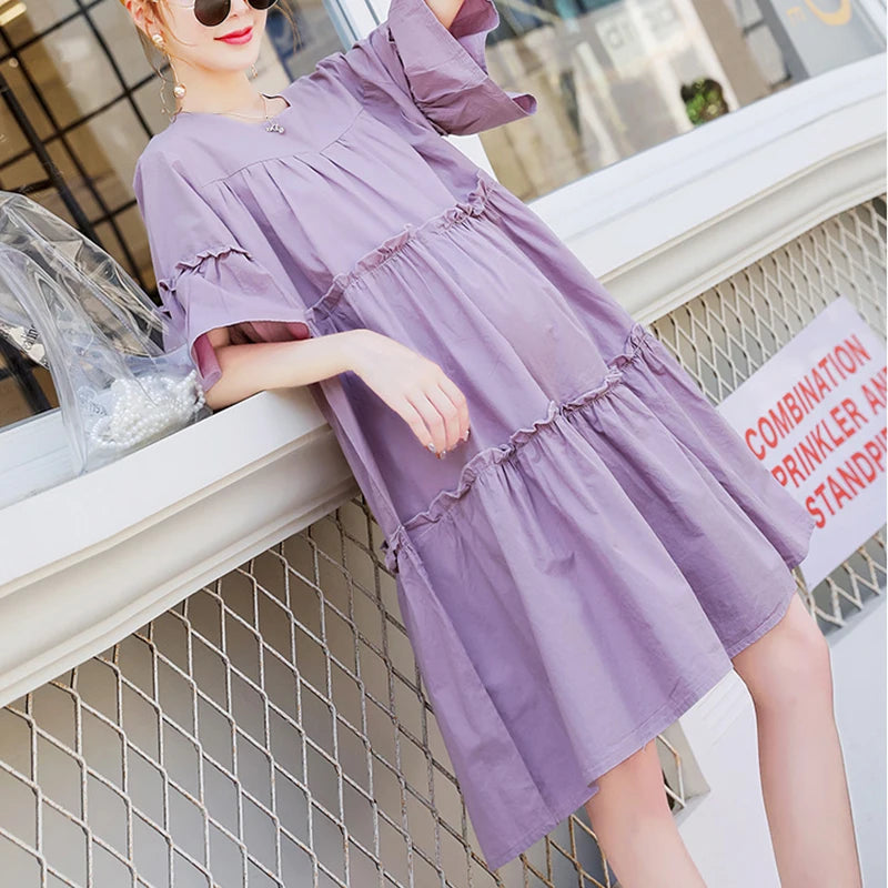 Cotton Chiffon Maternity Dress
