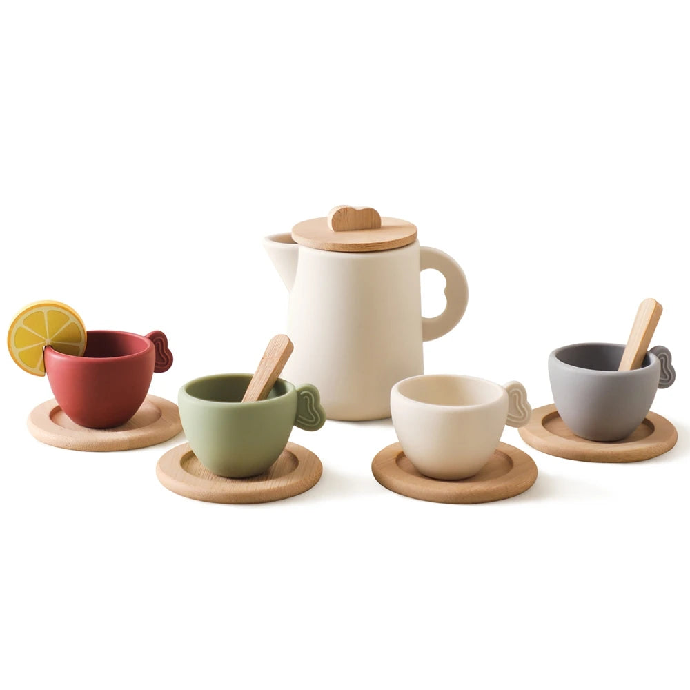 Tea Set Wooden Pretend Play Toys