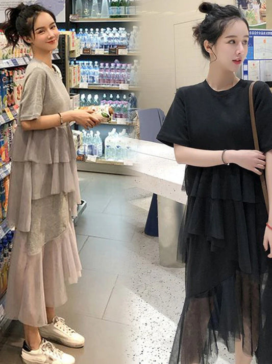 Long-Sleeve Maternity Top - Gray or Black