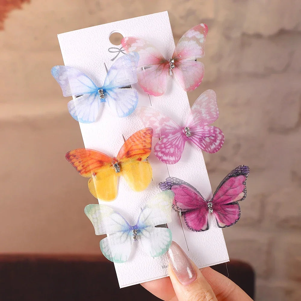 6Pcs Butterfly Hairpins
