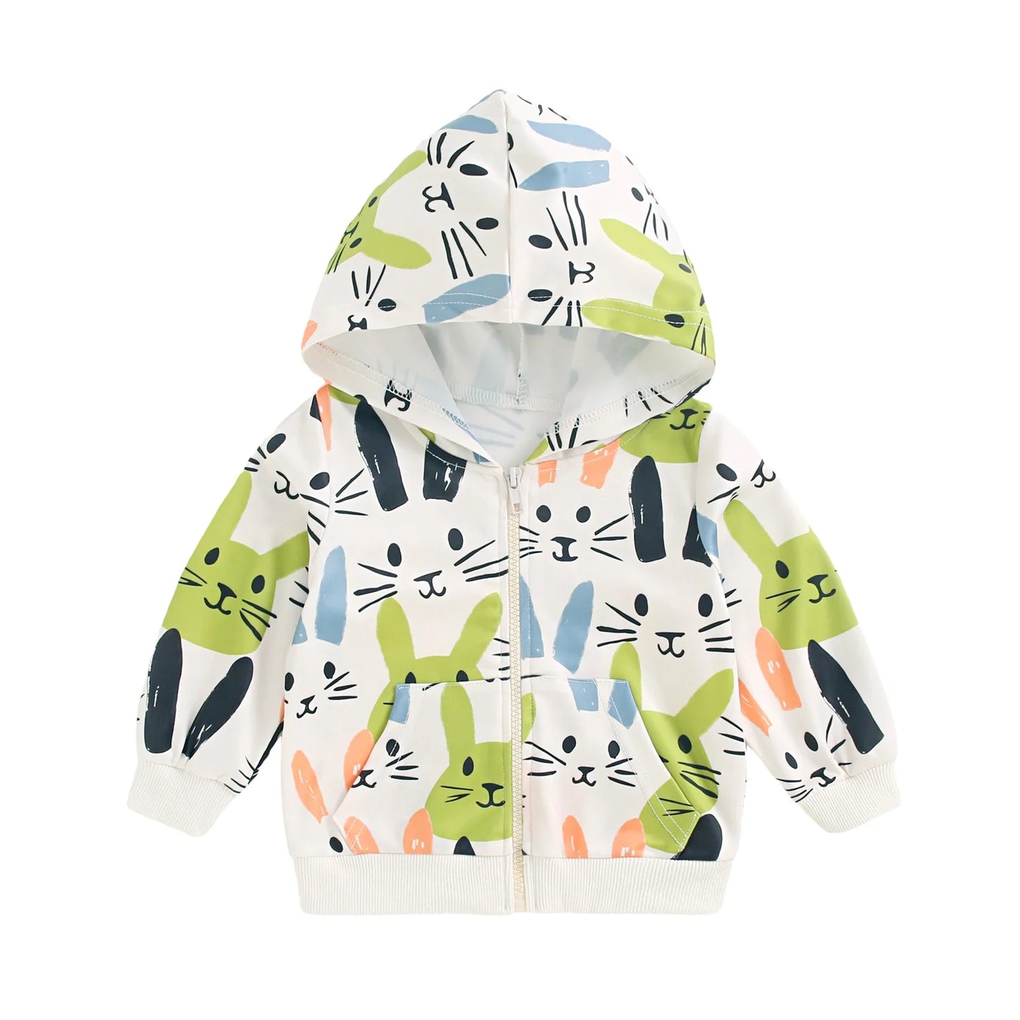 Bunny Hooded Long Sleeve Tops