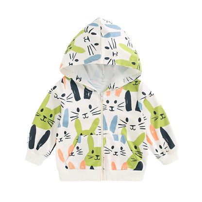 Bunny Hooded Long Sleeve Tops