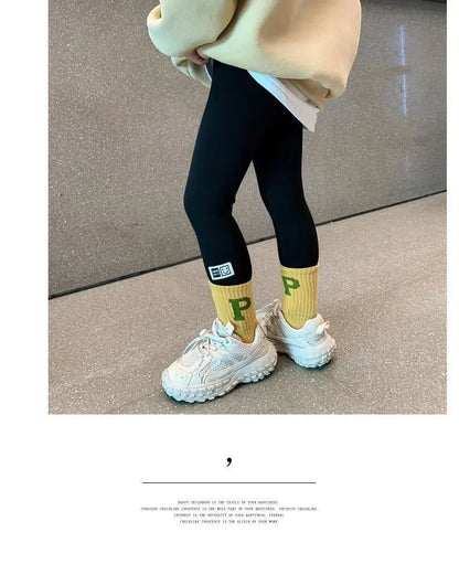 Girls Winter Fleece Warm Leggings