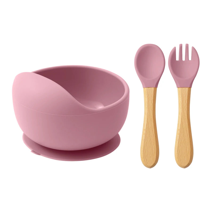 3PCS Baby Silicone Feeding Set - PAMU8