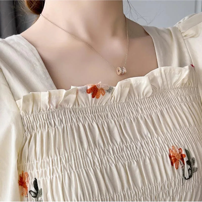 Puff Sleeve Pregnancy Dress