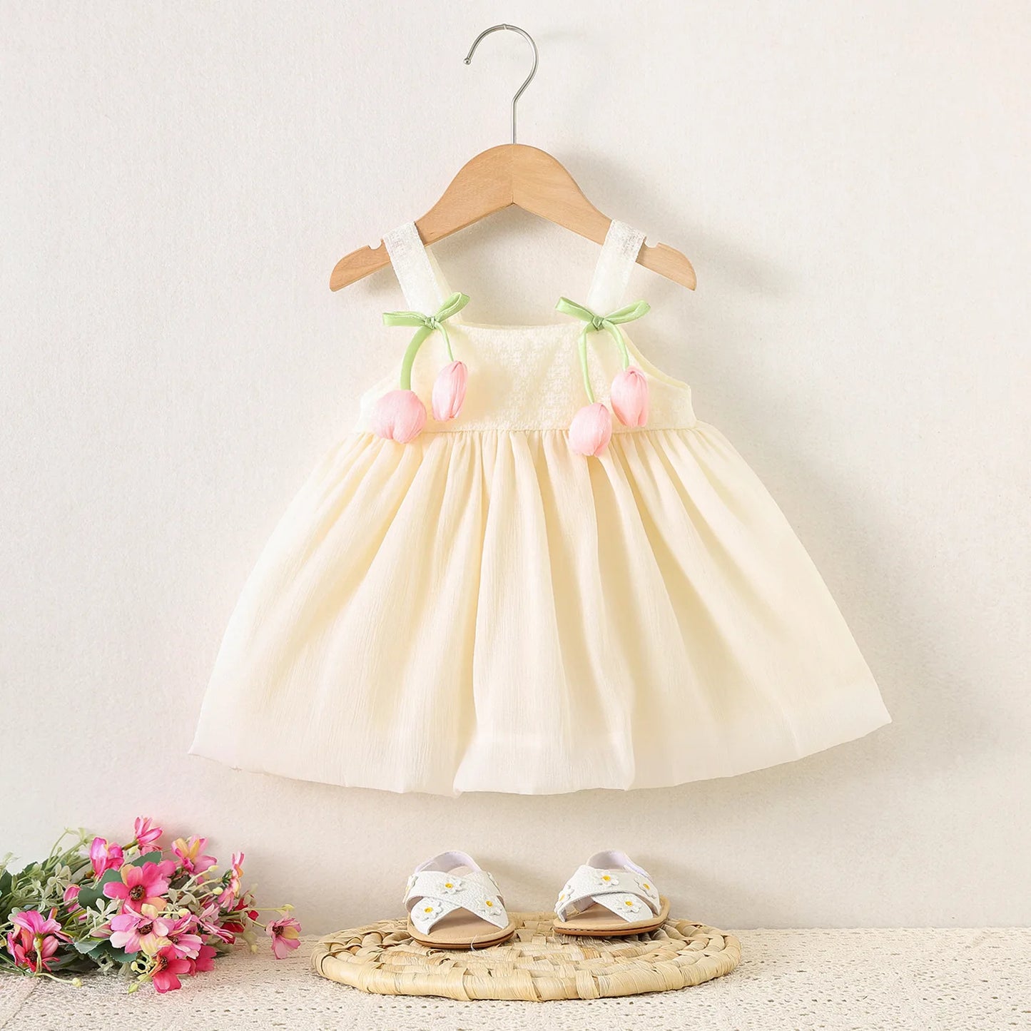Baby Girl Dress Summer Tulip Suspender Girl Dress Cute Mesh Girl Princess Dress Party Dresses For Girls