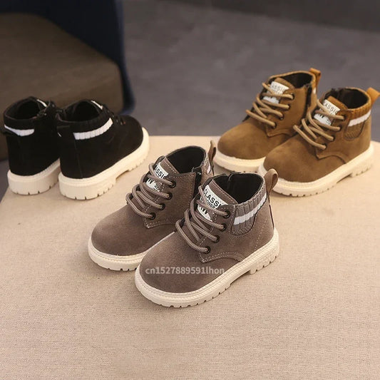 2 Style Plush Kids Winter Boots