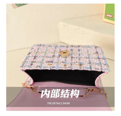 Flower Plaid Handbag