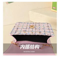 Flower Plaid Handbag for Girls (Ages 2-4)