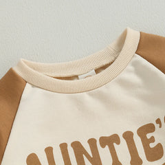 Baby Raglan Sleeve Letter-Print Long-Sleeve Romper